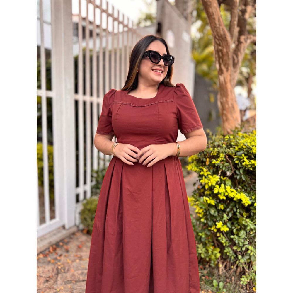 Vestido Noemi Vinho - Ihuly kaufmann