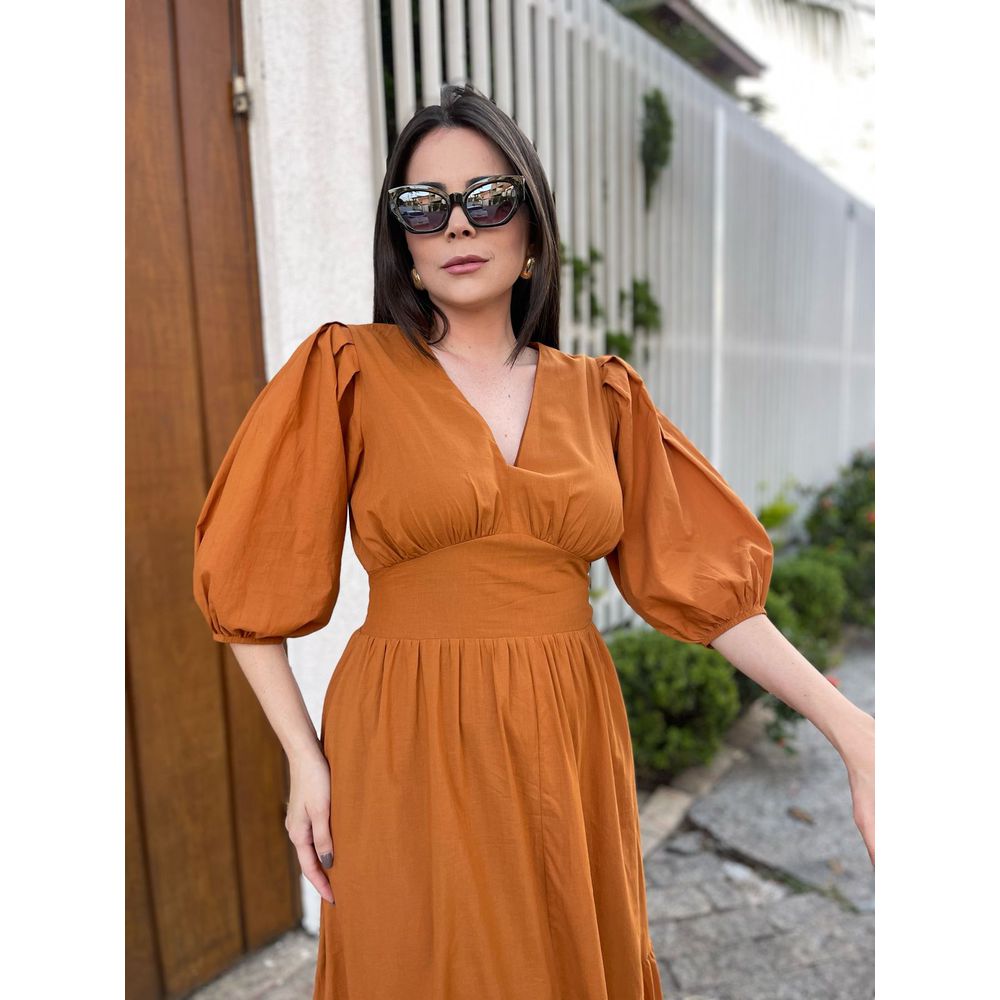 Vestido Pérola Terracota - Ihuly kaufmann