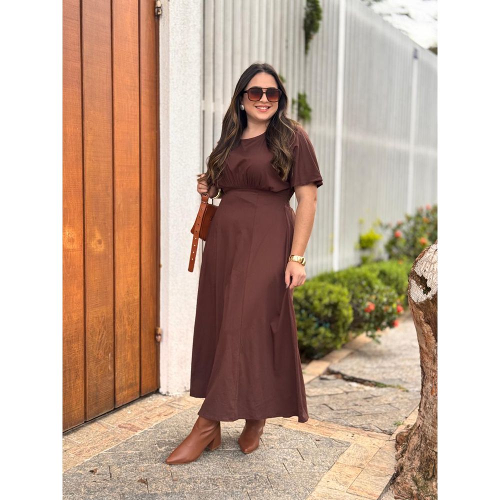 Vestido Marília Marrom - Ihuly kaufmann