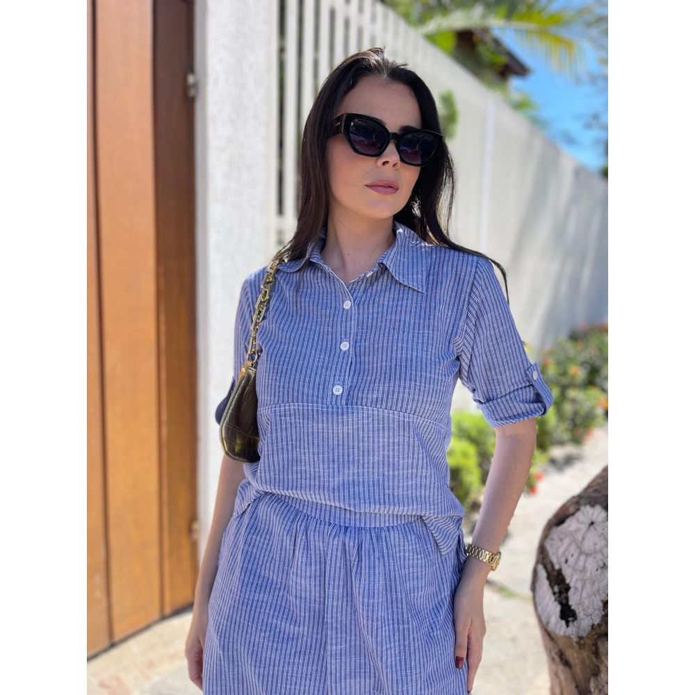 Conjunto Luna Azul Listrado - Ihuly kaufmann