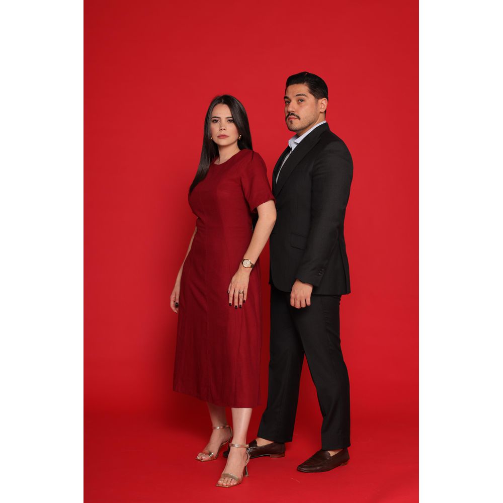 Vestido Luiza Vinho - Ihuly kaufmann