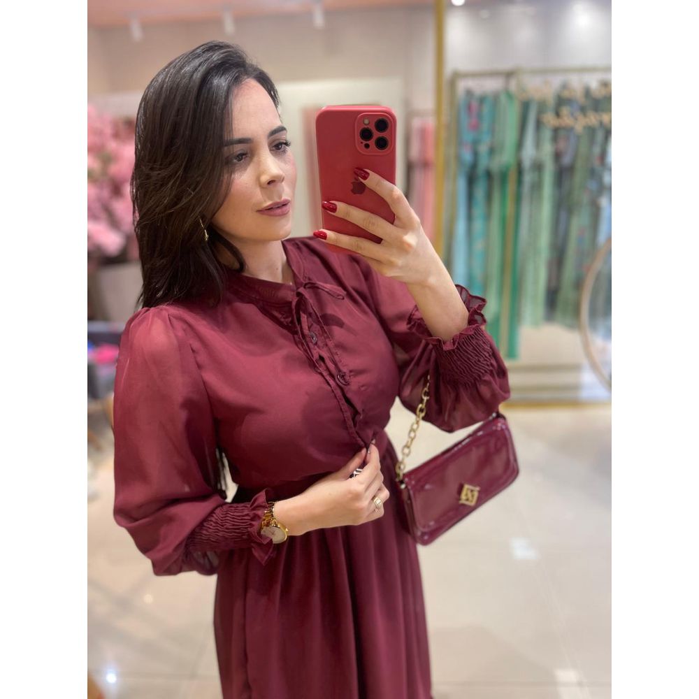 Vestido Maya Marsala - Ihuly kaufmann