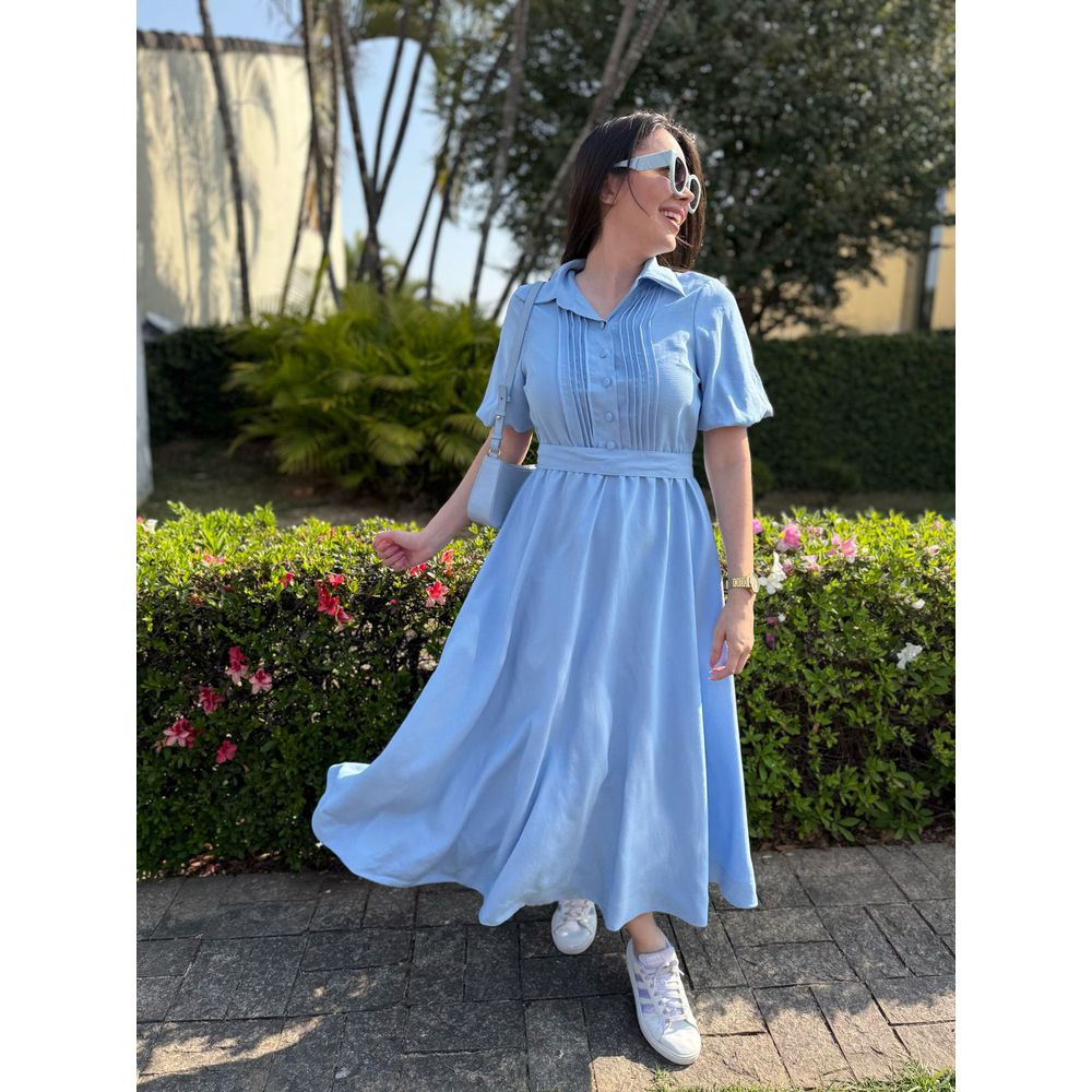 Vestido Beatriz Azul Plus - Ihuly kaufmann