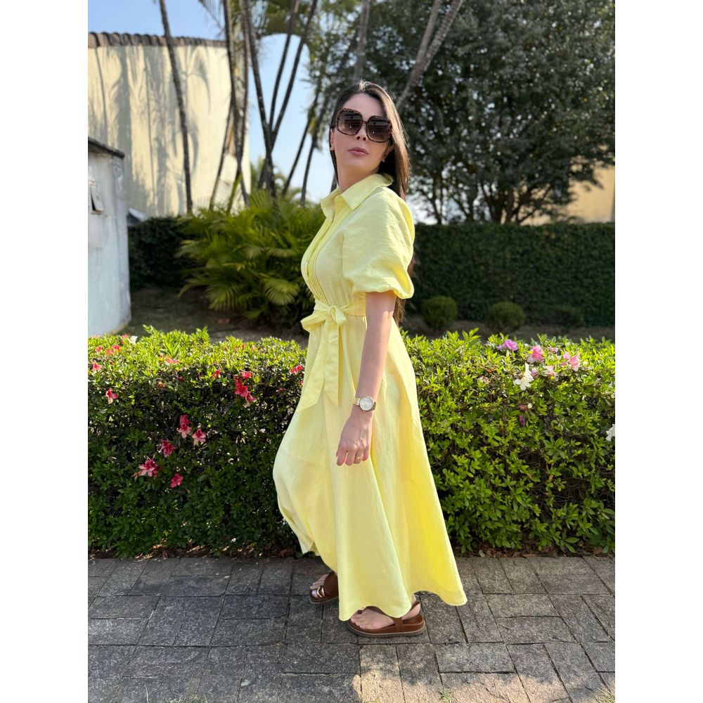 Vestido Beatriz Amarelo Plus - Ihuly kaufmann