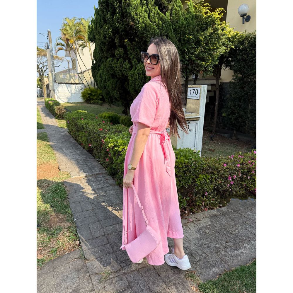 Vestido Beatriz Rosa Plus - Ihuly kaufmann