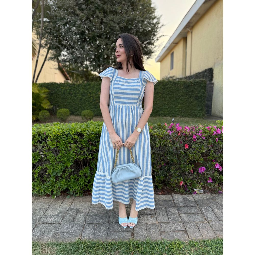 Vestido Ester Azul - Ihuly kaufmann