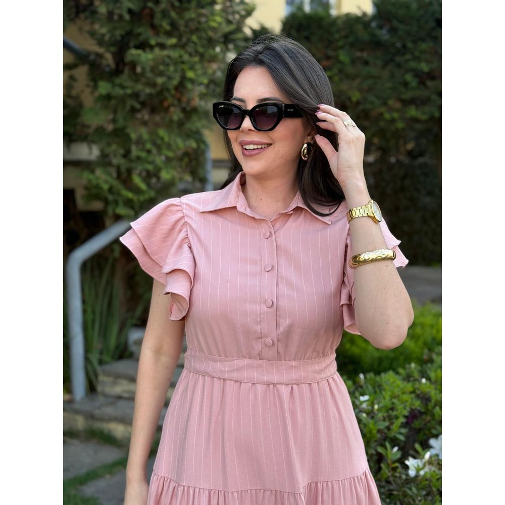 Vestido Catarina Rose Risca de Giz - Ihuly kaufmann