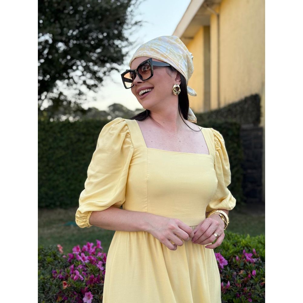 Vestido Maya Amarelo Manteiga - Ihuly kaufmann