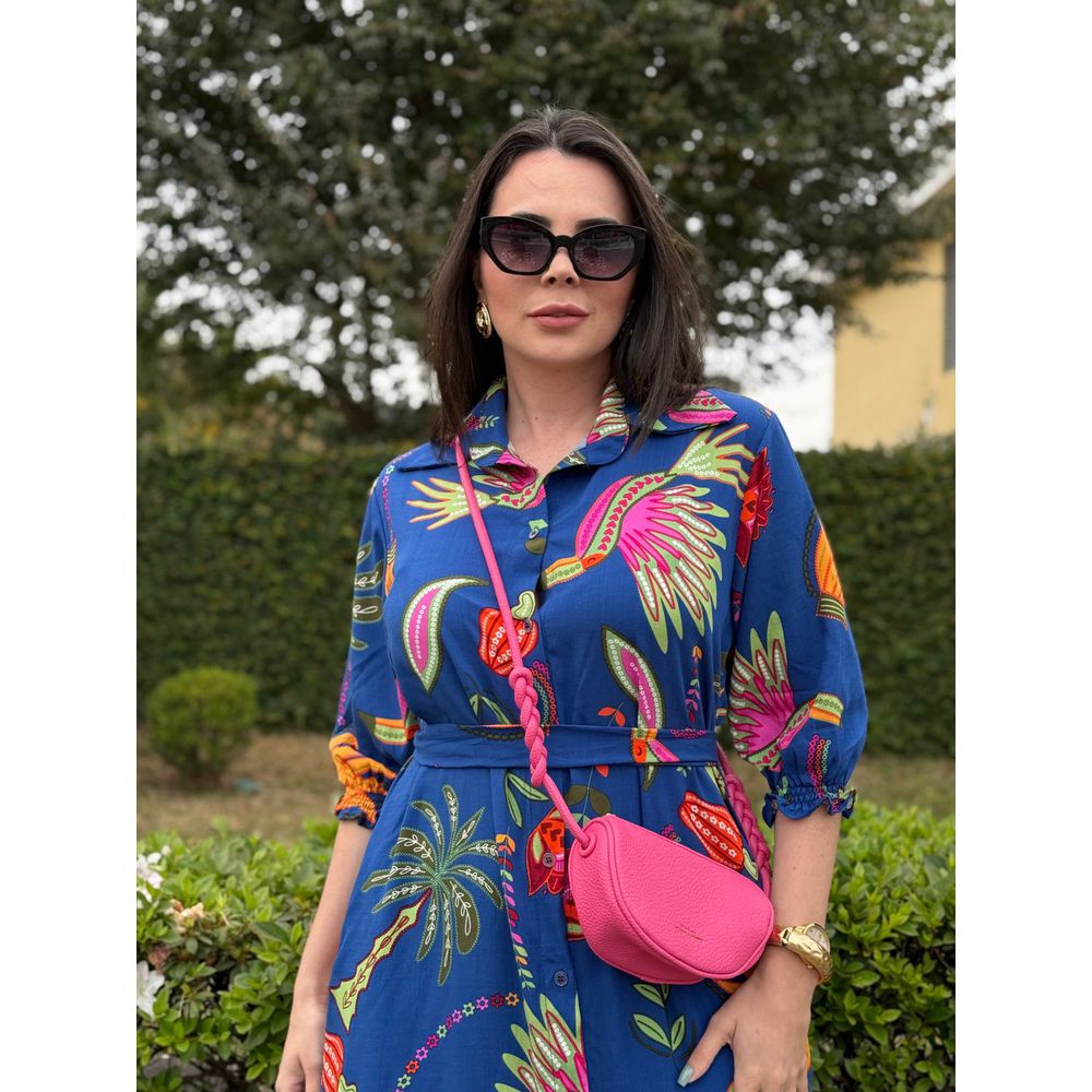 Chemise Edna Azul Estampado - Ihuly kaufmann