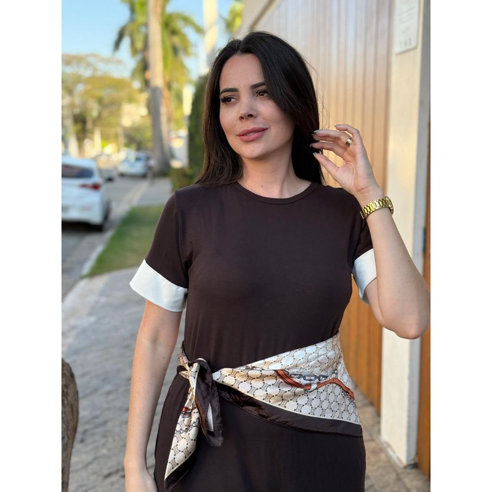 Vestido Gisele Marrom - Ihuly kaufmann
