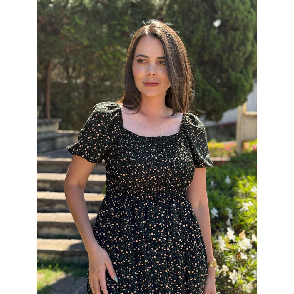 Vestido Alicia Preto Liberty - Ihuly kaufmann