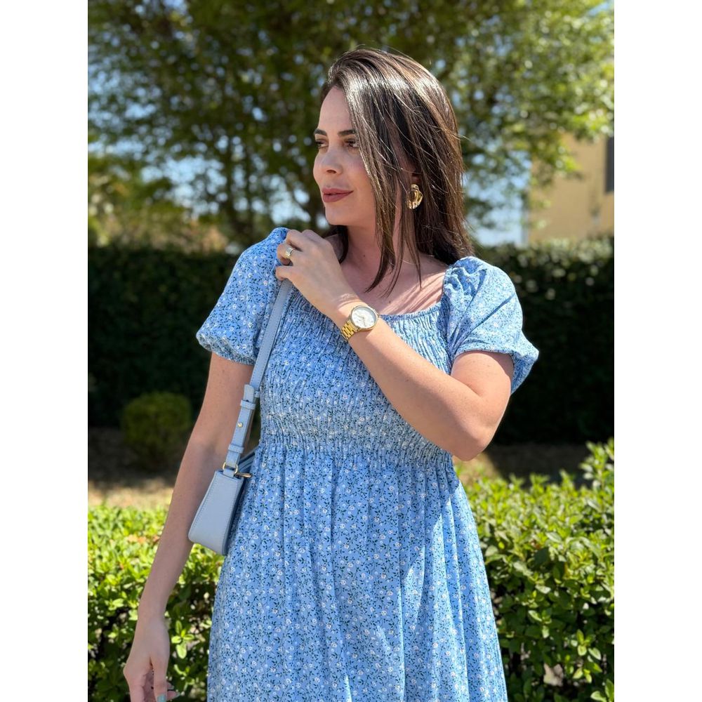 Vestido Alicia Azul Bebê Liberty - Ihuly kaufmann