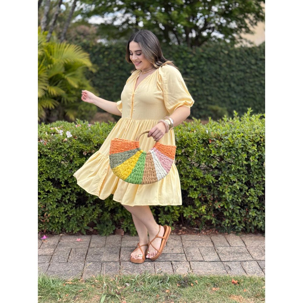 Chemise Renata Amarelo - Ihuly kaufmann