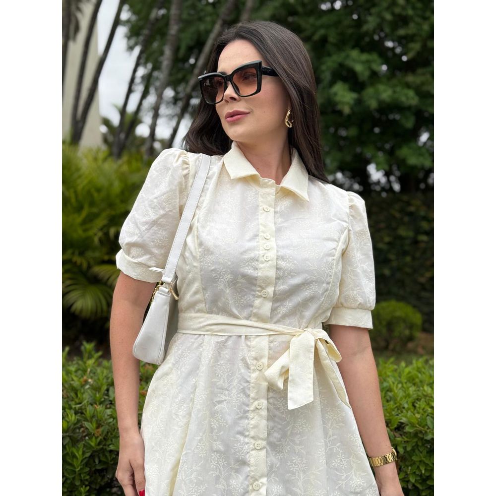 Chemise Laura Amarelo Estampado - Ihuly kaufmann