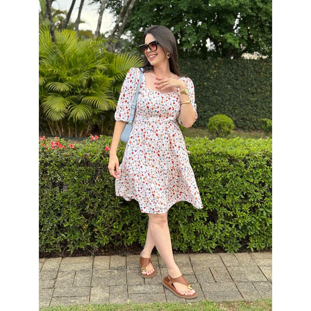 Vestido Clarice Rosa Liberty - Ihuly kaufmann