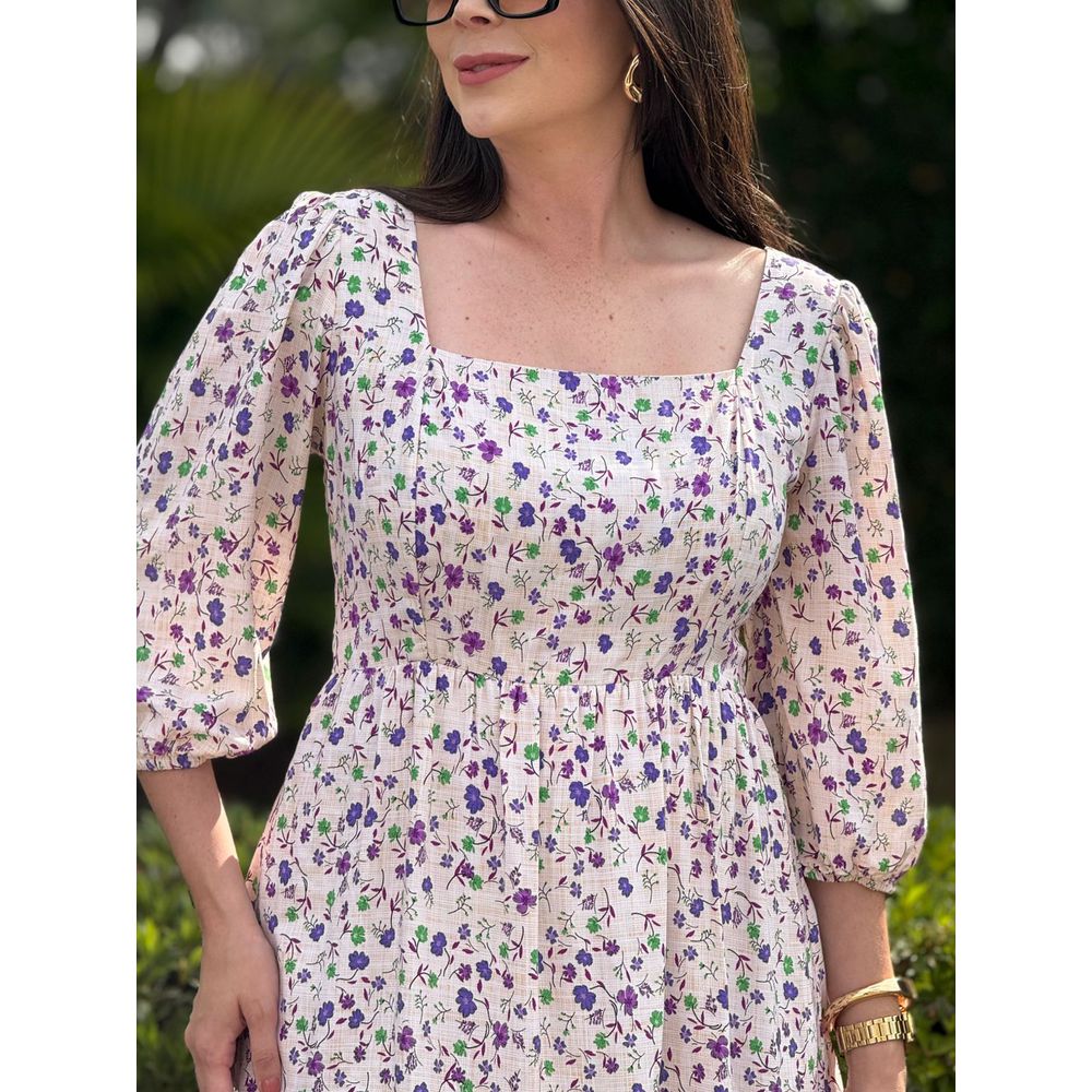 Vestido Clarice Roxo Liberty - Ihuly kaufmann