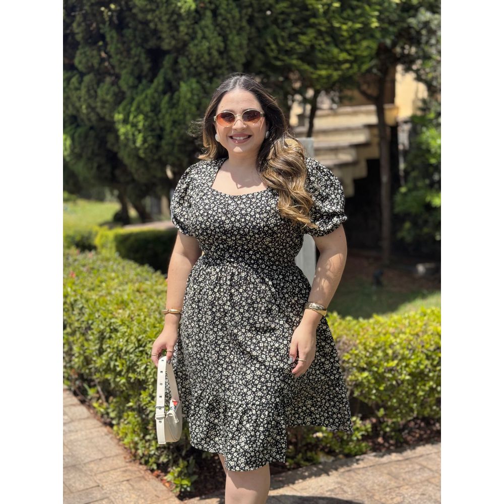 Vestido Tatiana Preto Liberty - Ihuly kaufmann