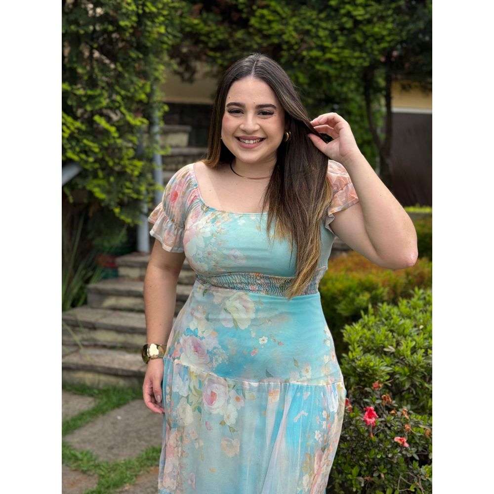 Vestido Luana Verde Agua - Ihuly kaufmann