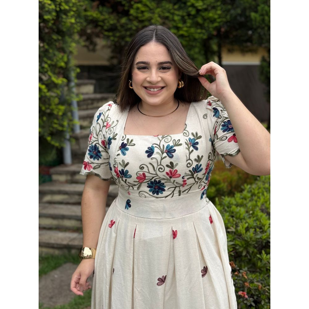 Vestido Esmeralda Floral - Ihuly kaufmann