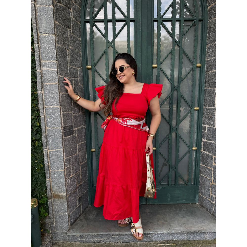 Vestido Carol Vermelho - Ihuly kaufmann