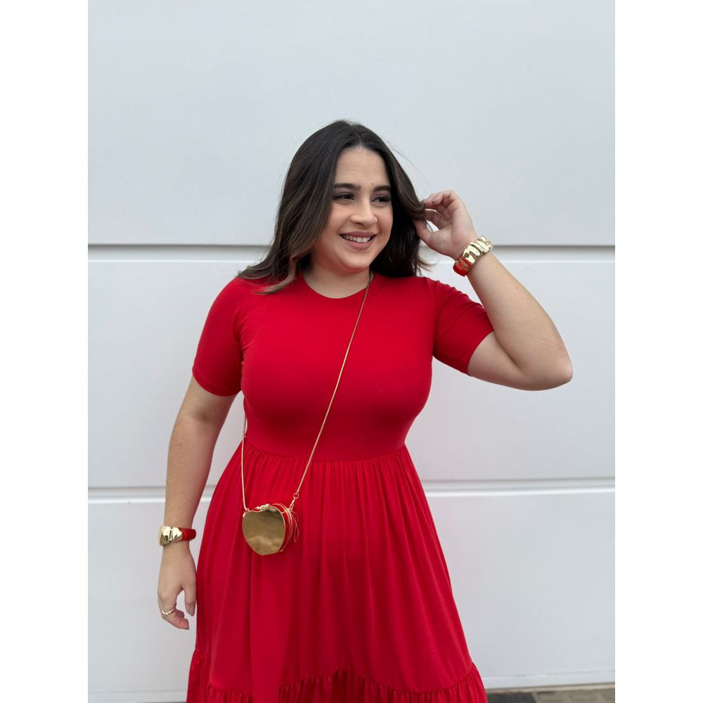 Vestido Cecilia Vermelho - Ihuly kaufmann