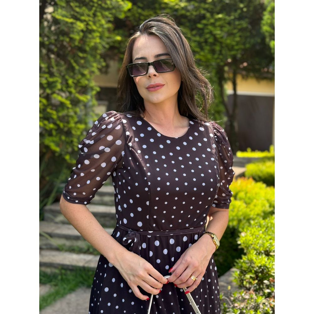 Vestido Luna Preto Poa - Ihuly kaufmann