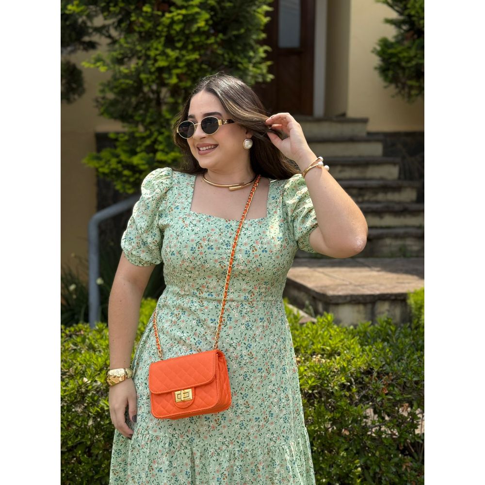 Vestido Cristiane Verde Liberty - Ihuly kaufmann