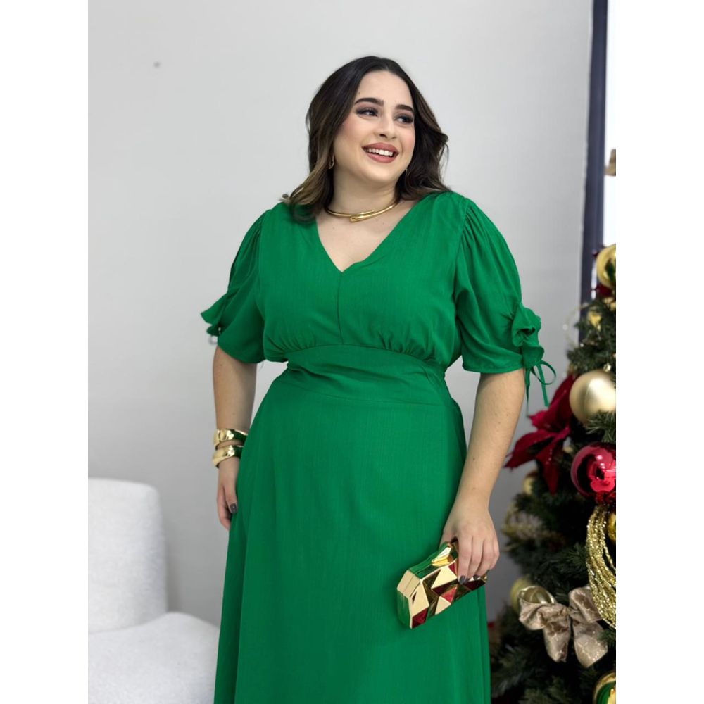 Vestido Anastacia Verde Plus - Ihuly kaufmann