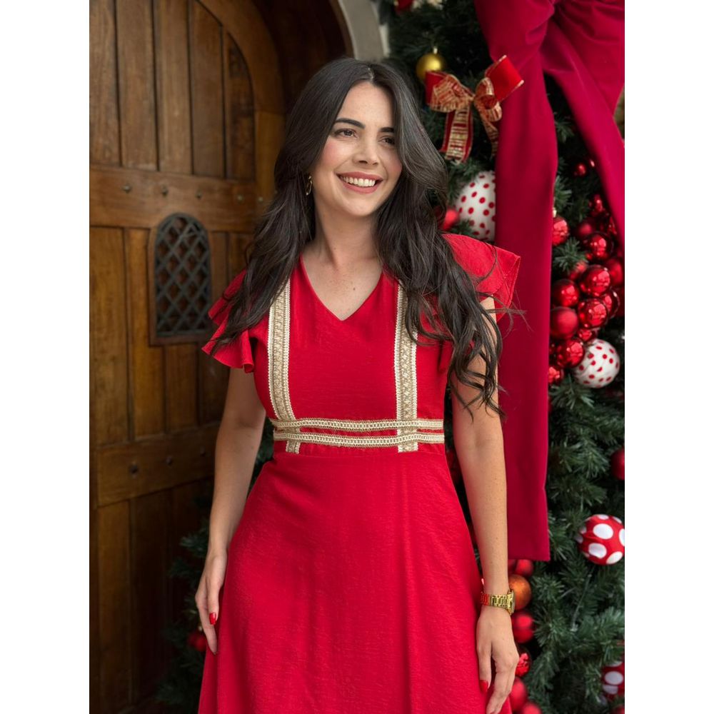 Vestido Valeria Vermelho - Ihuly kaufmann