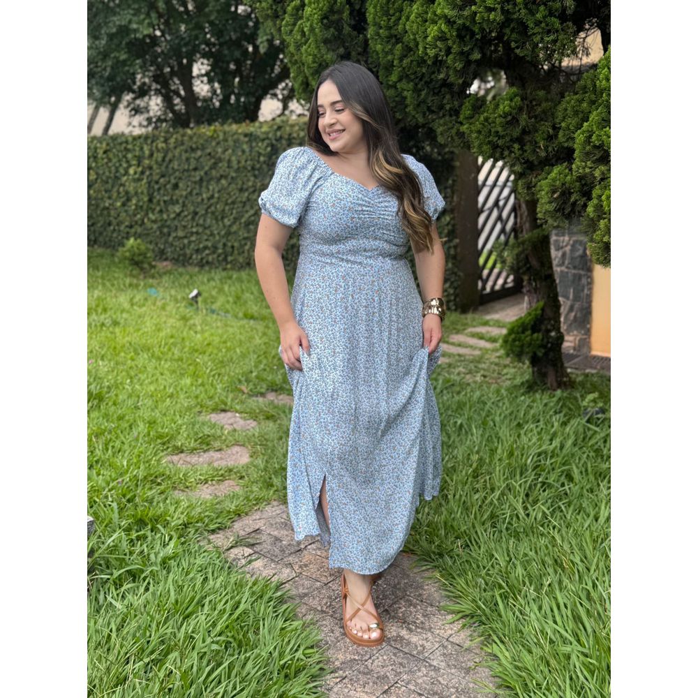 Vestido Nataly Azul Liberty Plus - Ihuly kaufmann