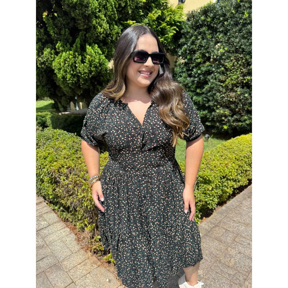 Chemise Renata Preto Liberty - Ihuly kaufmann