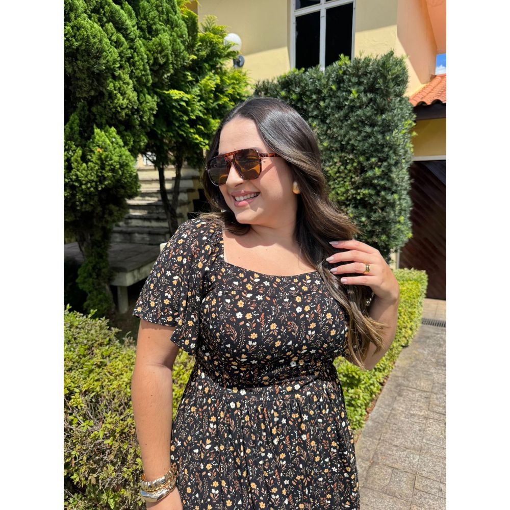 Vestido Cloe Preto Liberty - Ihuly kaufmann