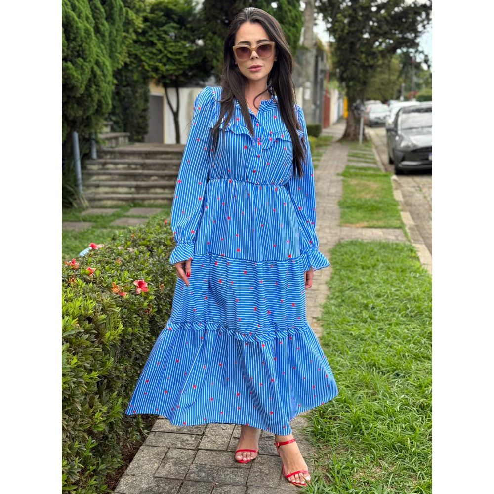 Vestido Helena Azul - Ihuly kaufmann