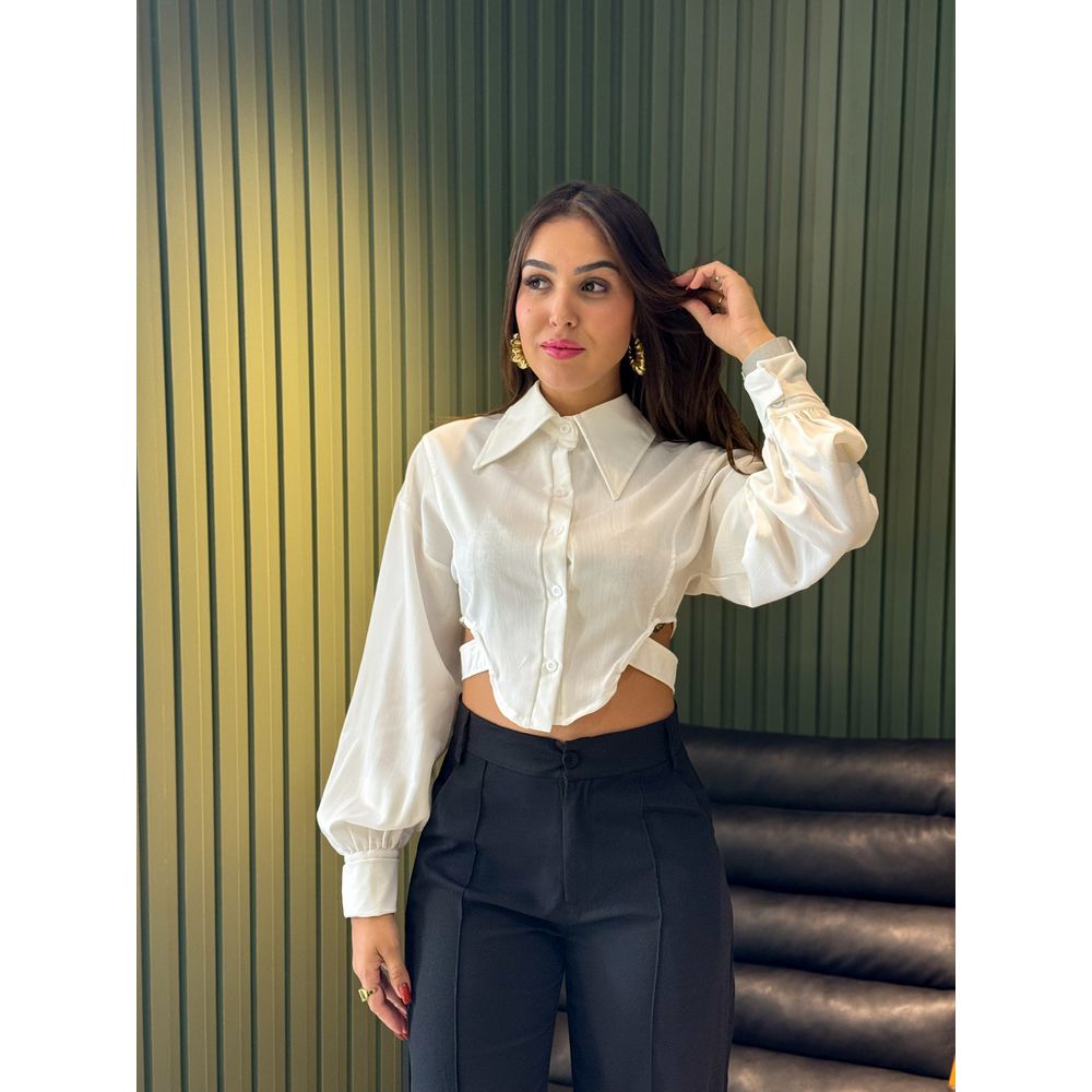 CROPPED CAMISA ZARA BRANCO