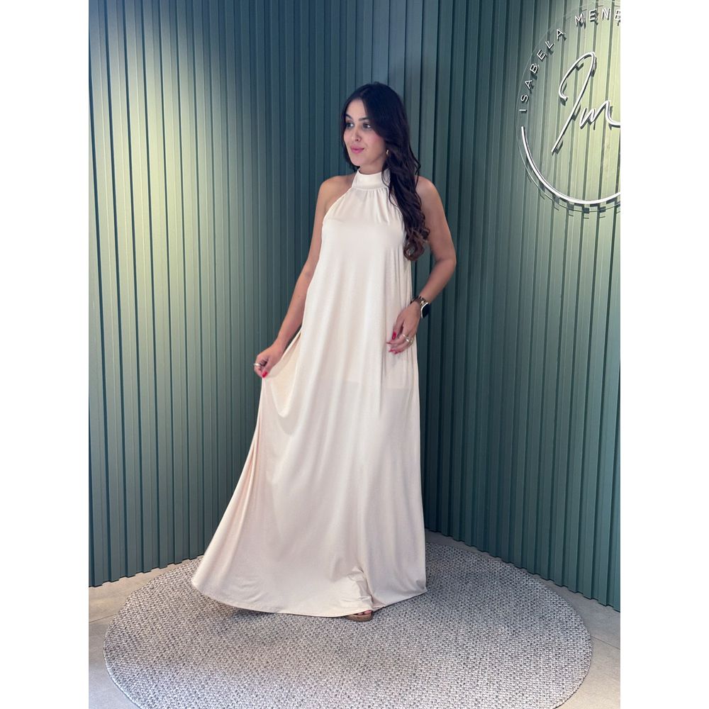 VESTIDO LONGO LENITA BEGE