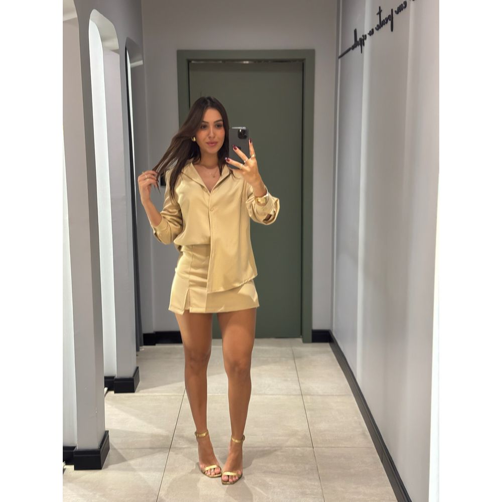 CONJUNTO IARA SHORT AREIA