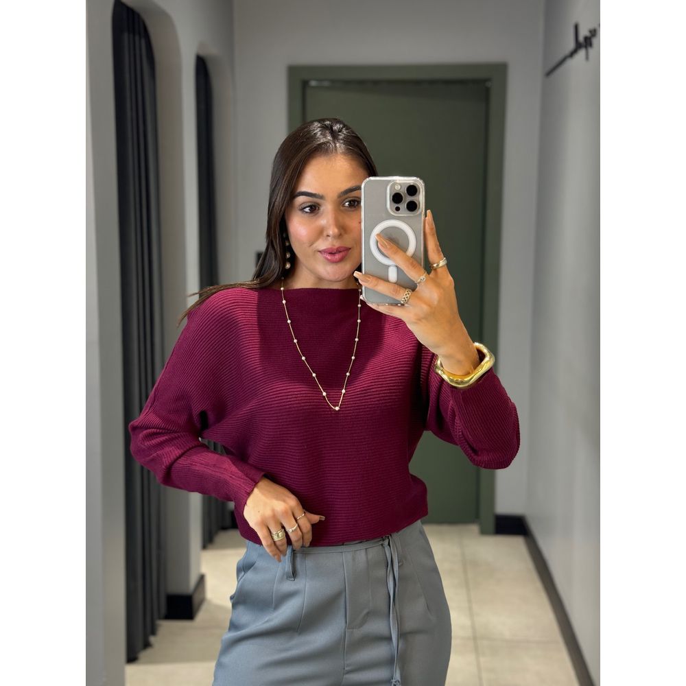 BLUSA ELIANA TRICOT MARSALA