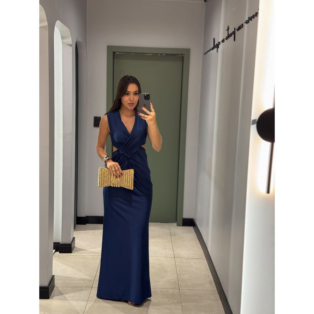 VESTIDO JASMINE AZUL MARINHO