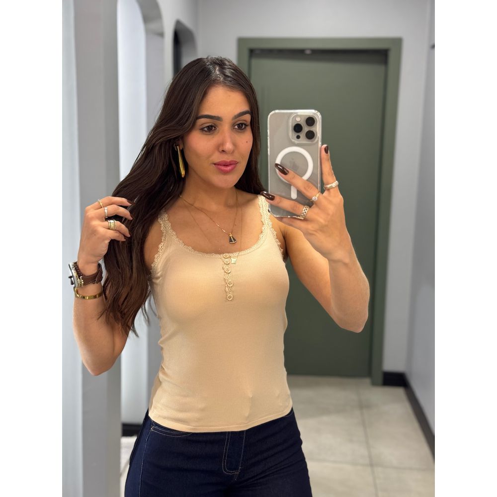 BLUSA SABRINA RENDA NUDE