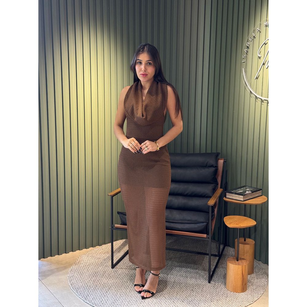 VESTIDO ALICEA MARROM