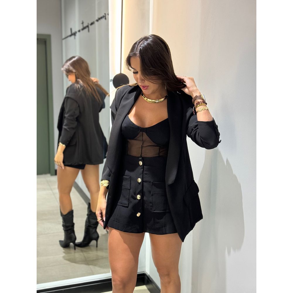 BLAZER MAIA ALFAIATARIA PRETO