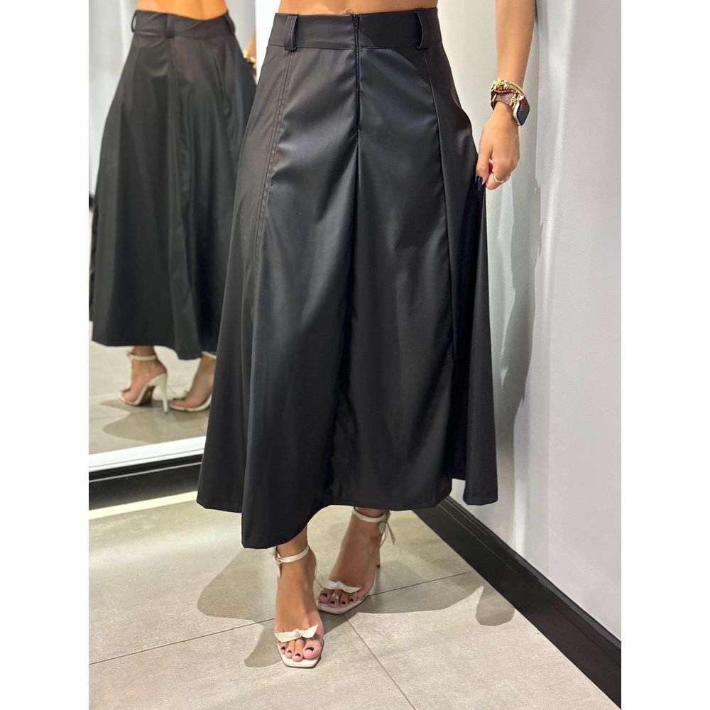 SAIA PATY COURO MIDI PRETO