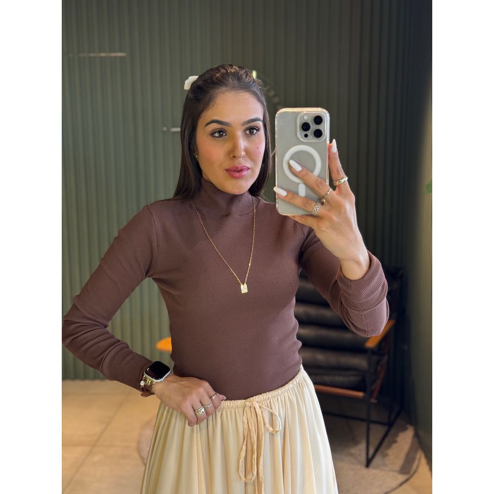 BLUSA ESTER CACHARREL MARROM
