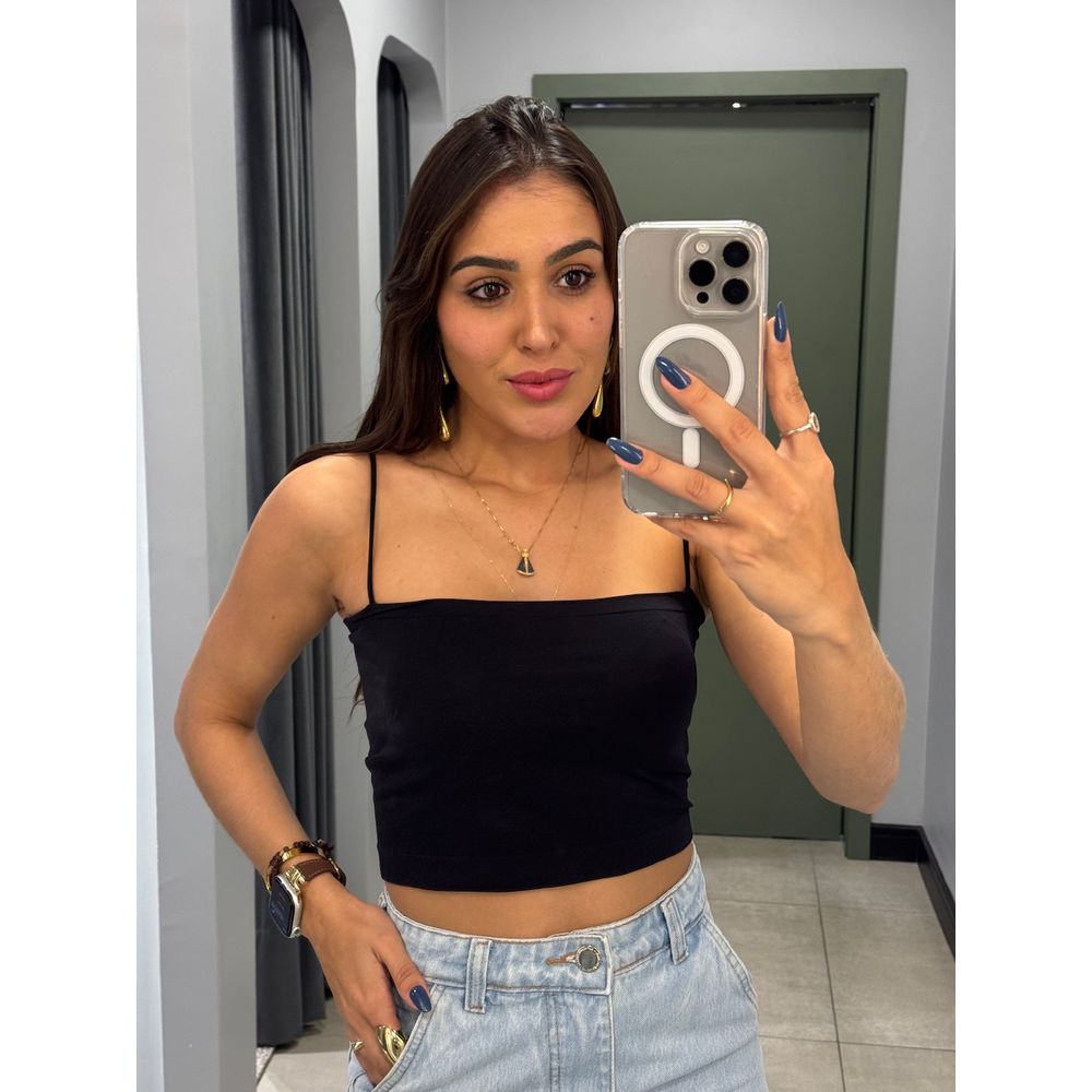 TOP FAIXA BRUNA PRETO