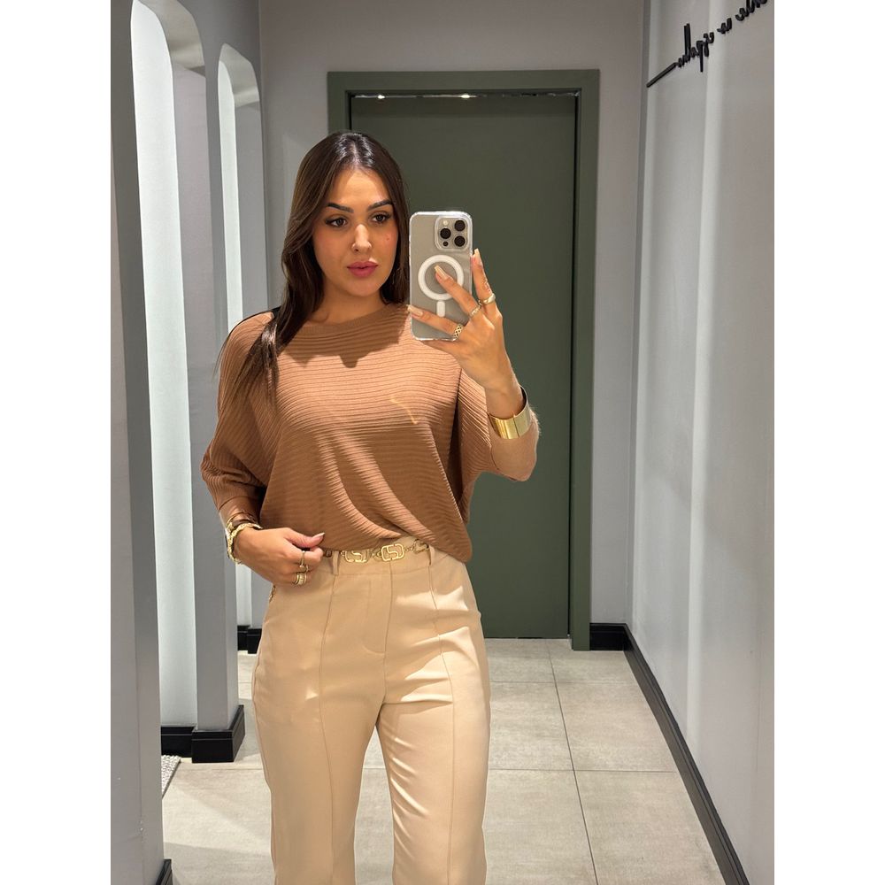 BLUSA HELENA MANGUINHAS NUDE