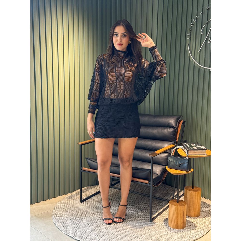 VESTIDO LUANA TELA PRETO