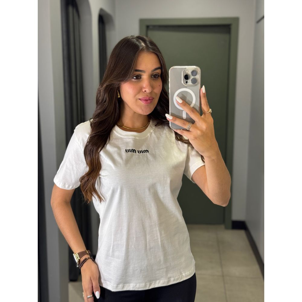 T-SHIRT MIUMIU OFF WHITE