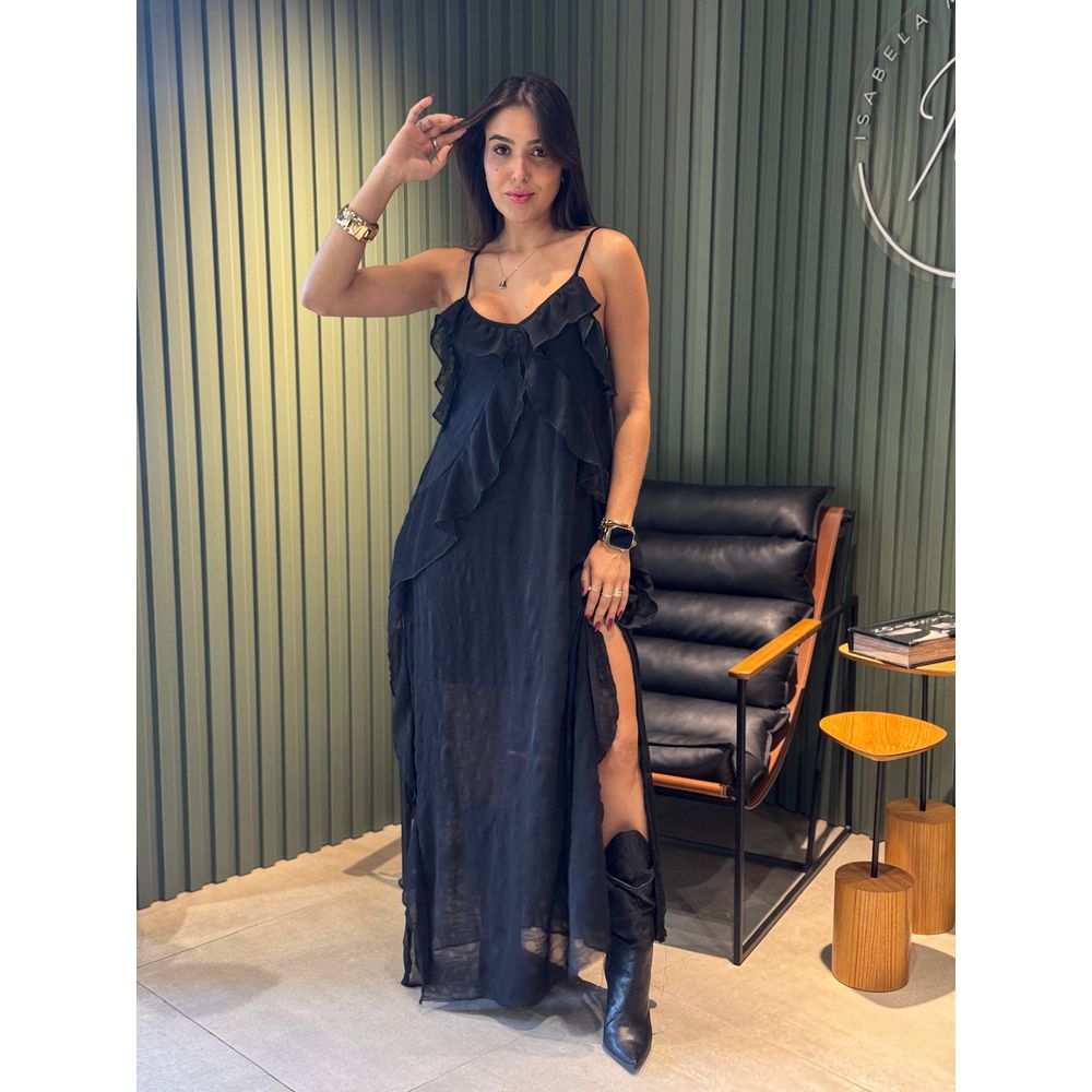 VESTIDO JULIA LONGO PRETO