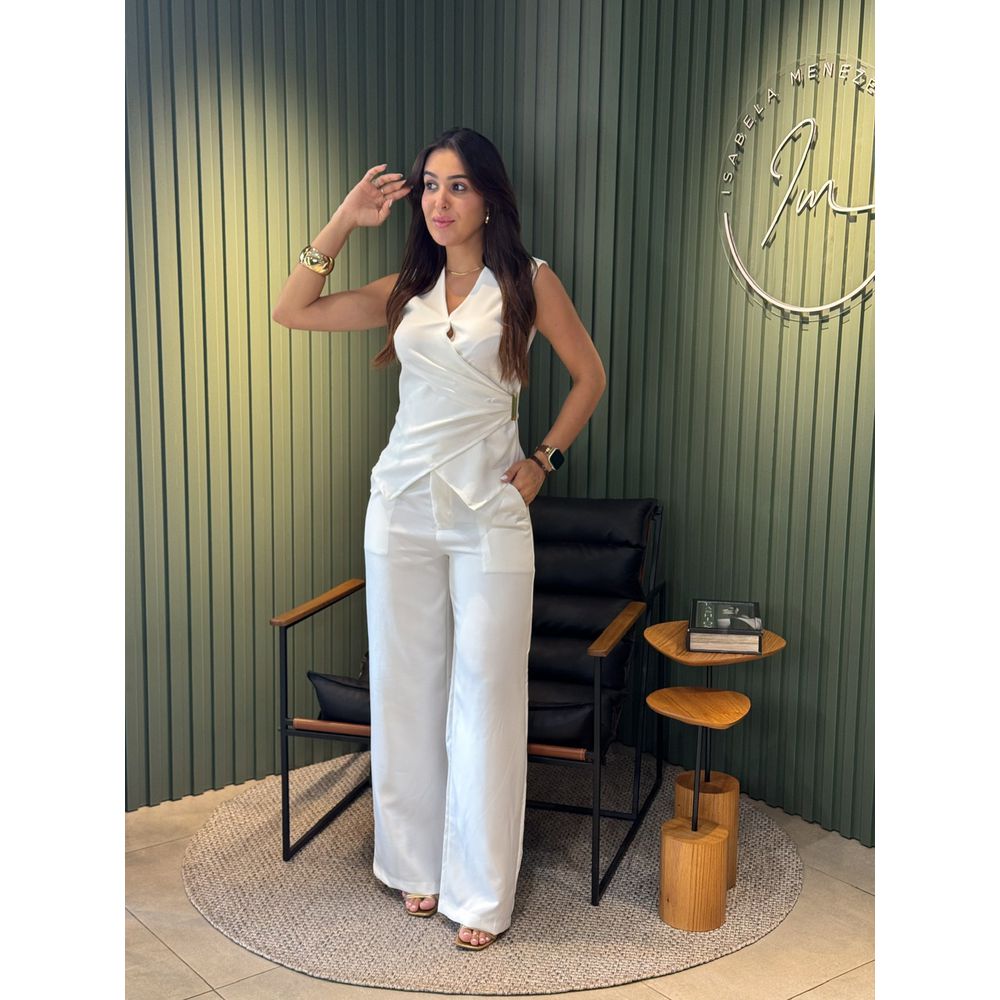 CONJUNTO CECILIA ALFAIATARIA OFF WHITE