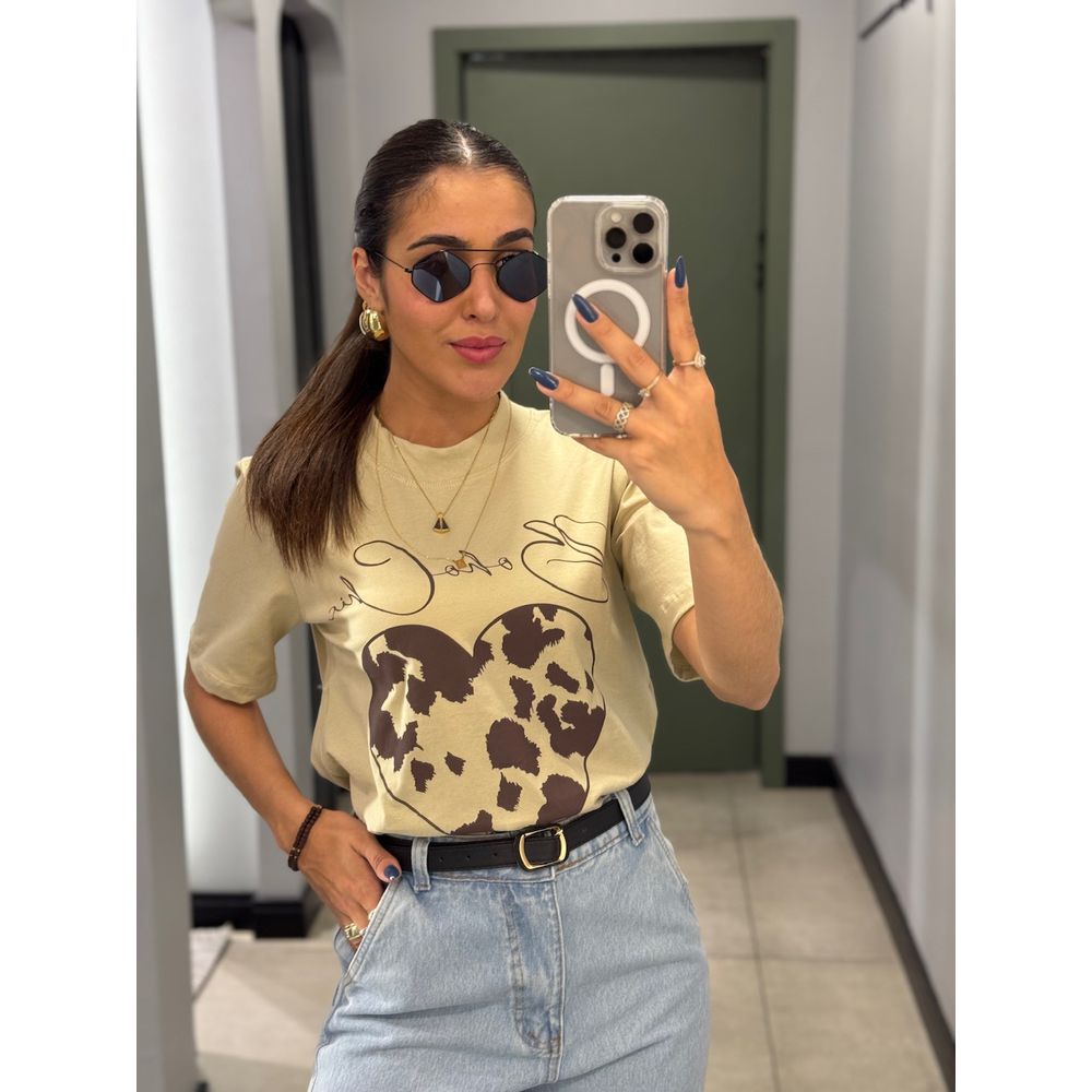 T-SHIRT BOHO CHIC NUDE